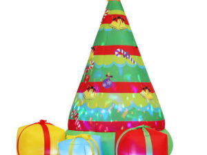 Jingle Jollys Christmas Inflatable Gift Tree 2.2M Height Flashing Light