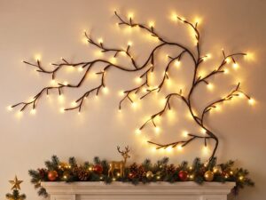 Jingle Jollys Christmas Willow Vine Lights Branch LED Fairy DIY Wall Decor 1.8m