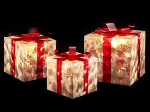 Jingle Jollys Christmas Lights 70 LED Fairy Light Gift Box 3pcs Decorations Red