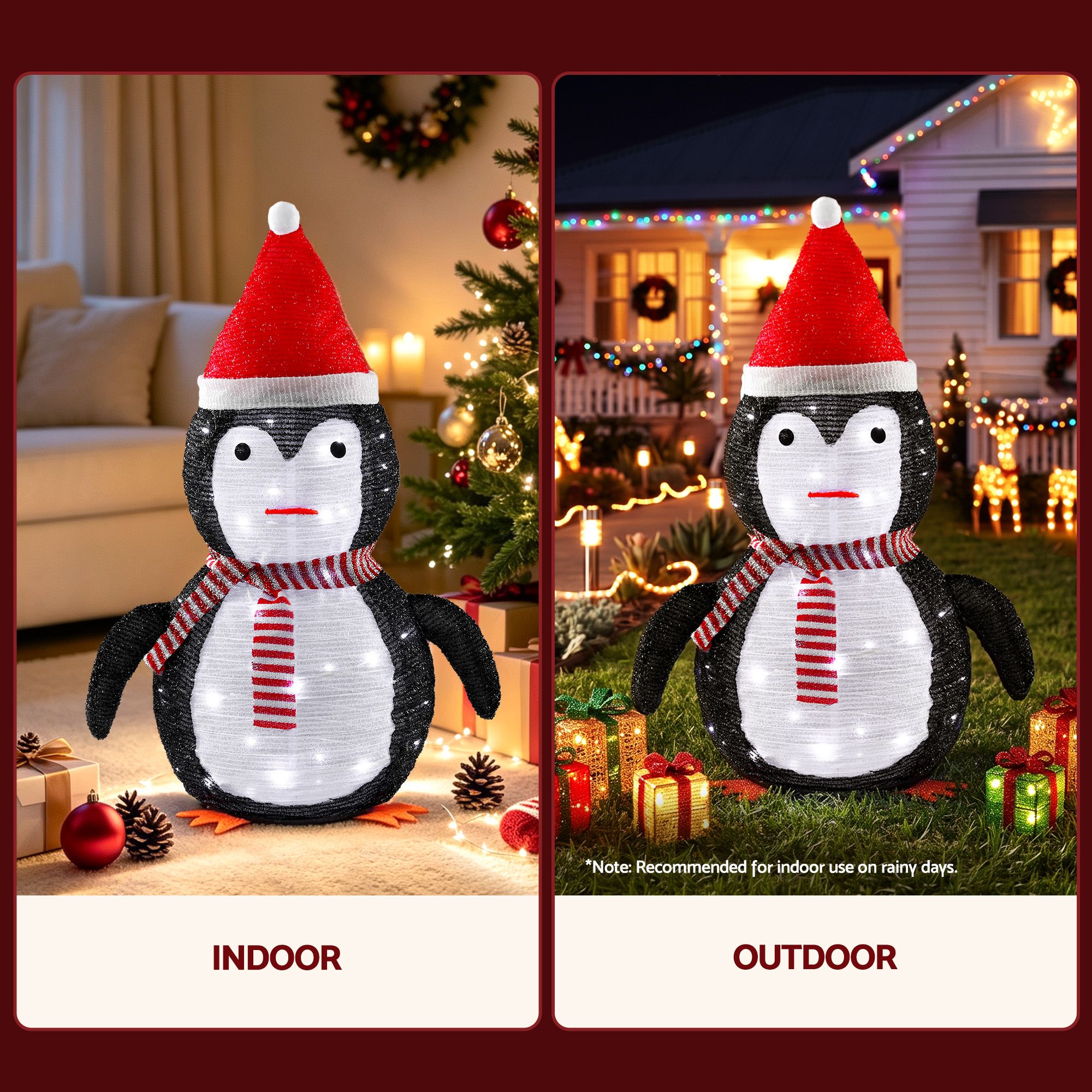 Jingle Jollys Christmas Penguin Light LED Christmas Decoration Pop Up Christmas