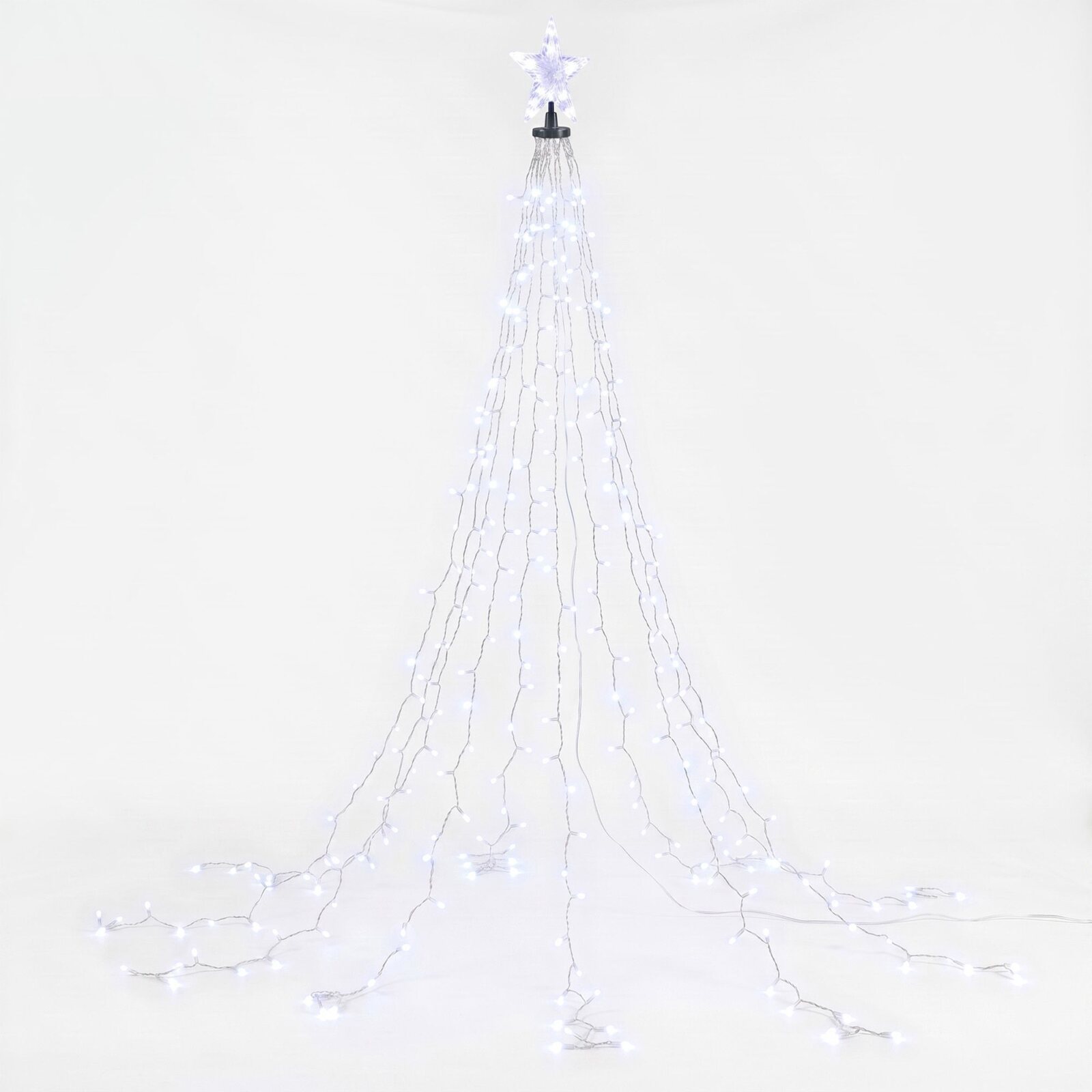 Jingle Jollys 2.5M Christmas Tree Lights Christmas Lights Tree Topper Waterfall