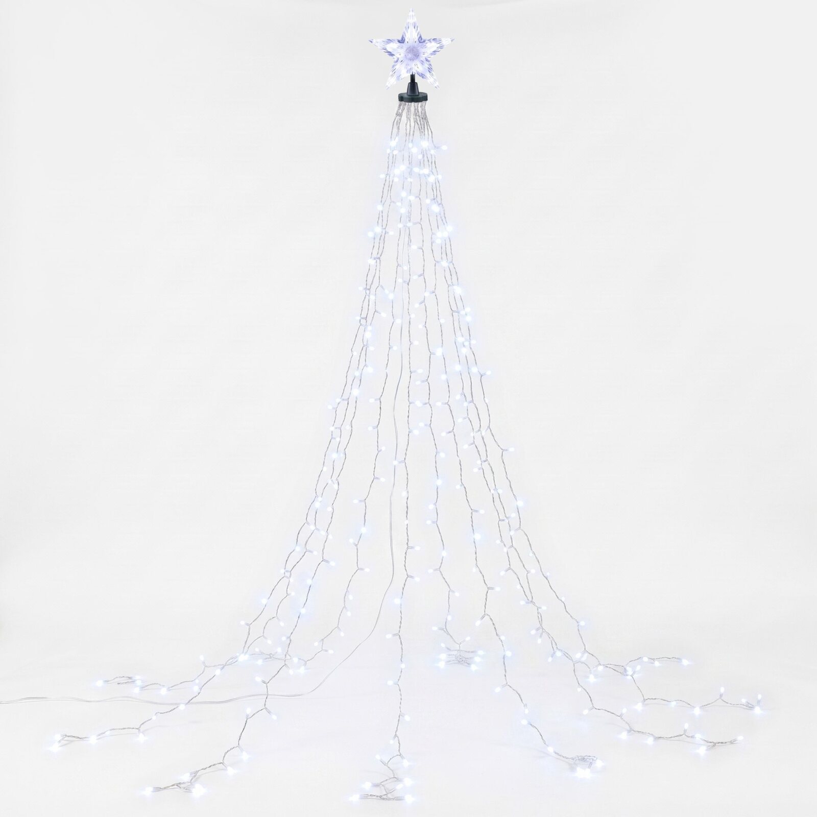 Jingle Jollys 2.5M Christmas Tree Lights Christmas Lights Tree Topper Waterfall