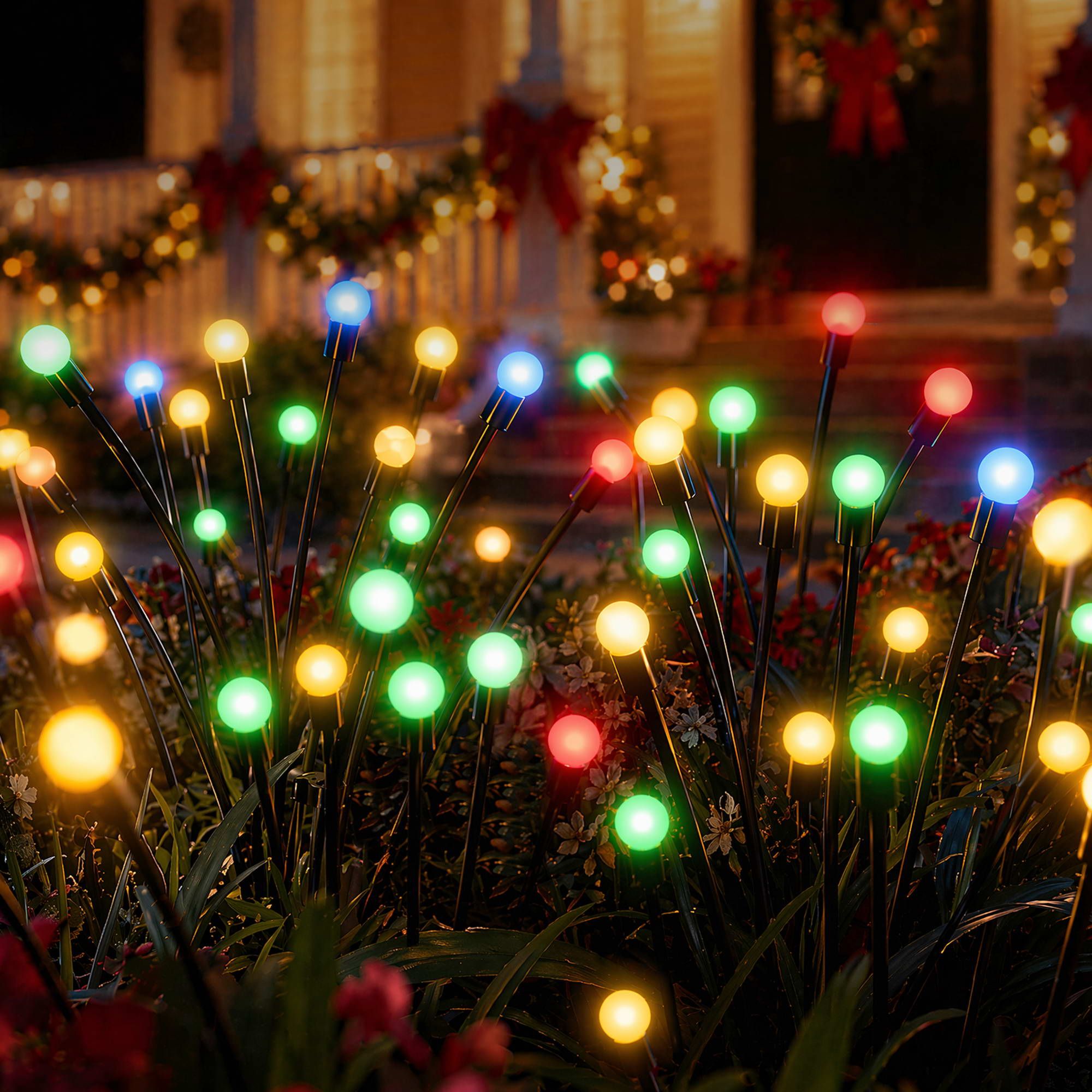 Jingle Jollys Christmas Lights Solar Firefly Lights Garden Decoration Path