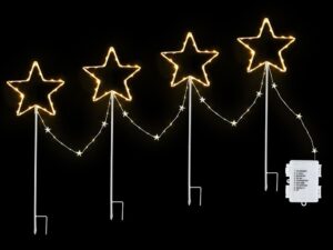Jingle Jollys 4 PCS Christmas Lights Path Ground Light Garden Decorations 144