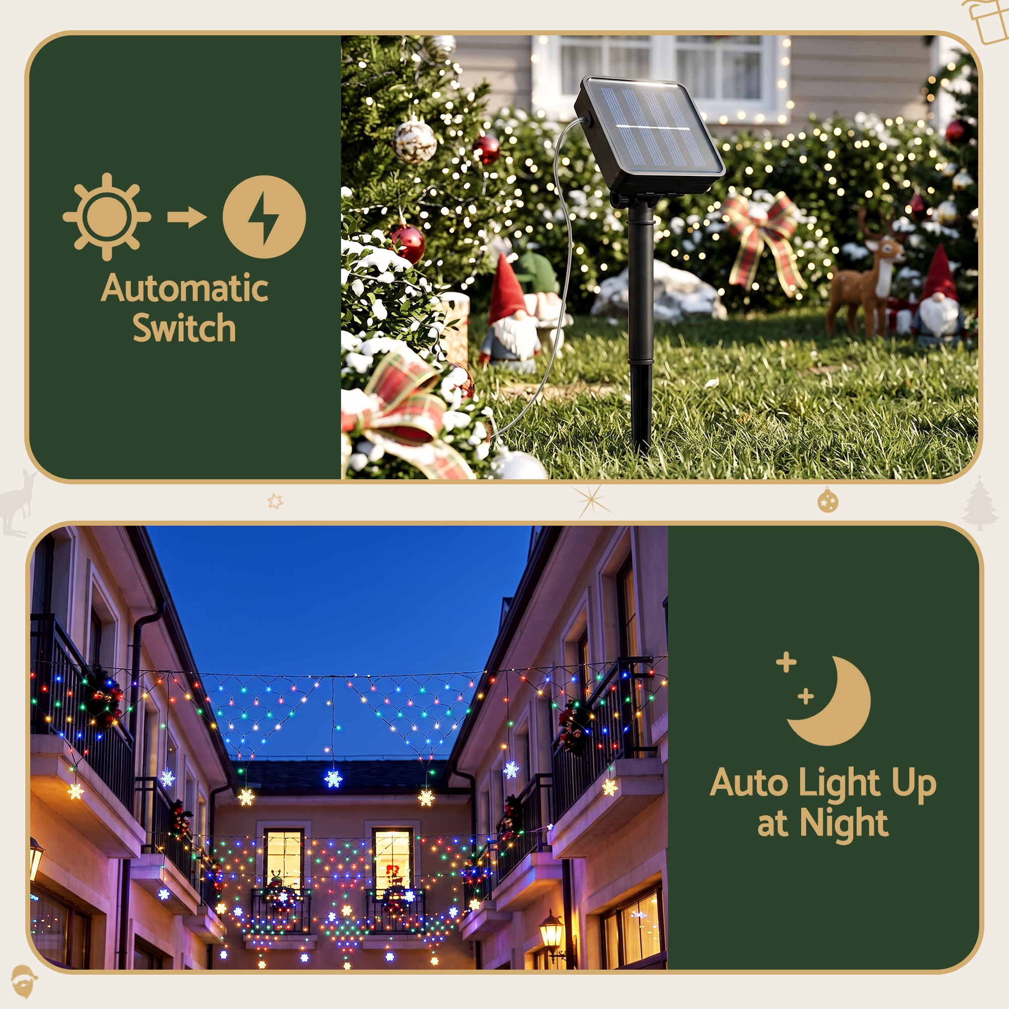 Jingle Jollys Christmas Lights Solar Fairy Lights Christmas Decorations