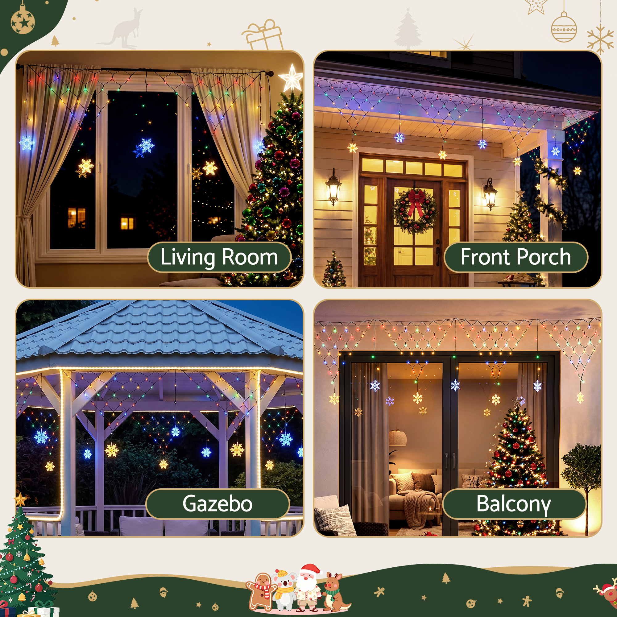 Jingle Jollys Christmas Lights Solar Fairy Lights Christmas Decorations