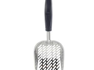 Metal Cat Litter Scoop Heavy Duty Alloy Matte Black
