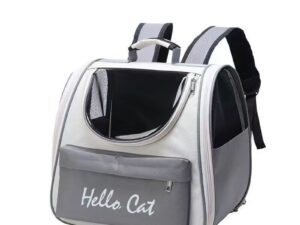 Pet Carrier Backpack Breathable Large ty Cat Travel Bag Gray