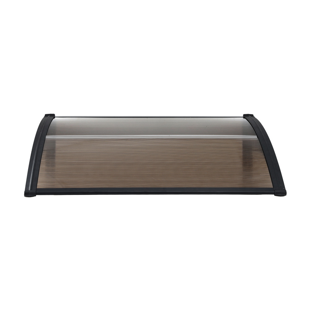 Instahut Window Door Awning 0.8mx1m Brown