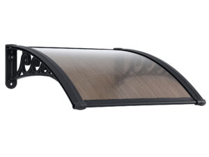 Instahut Window Awning Drainage 0.6mx0.6m Outdoor Brown