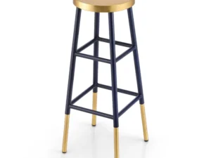Artiss Bar Stools Metal Gold Navy