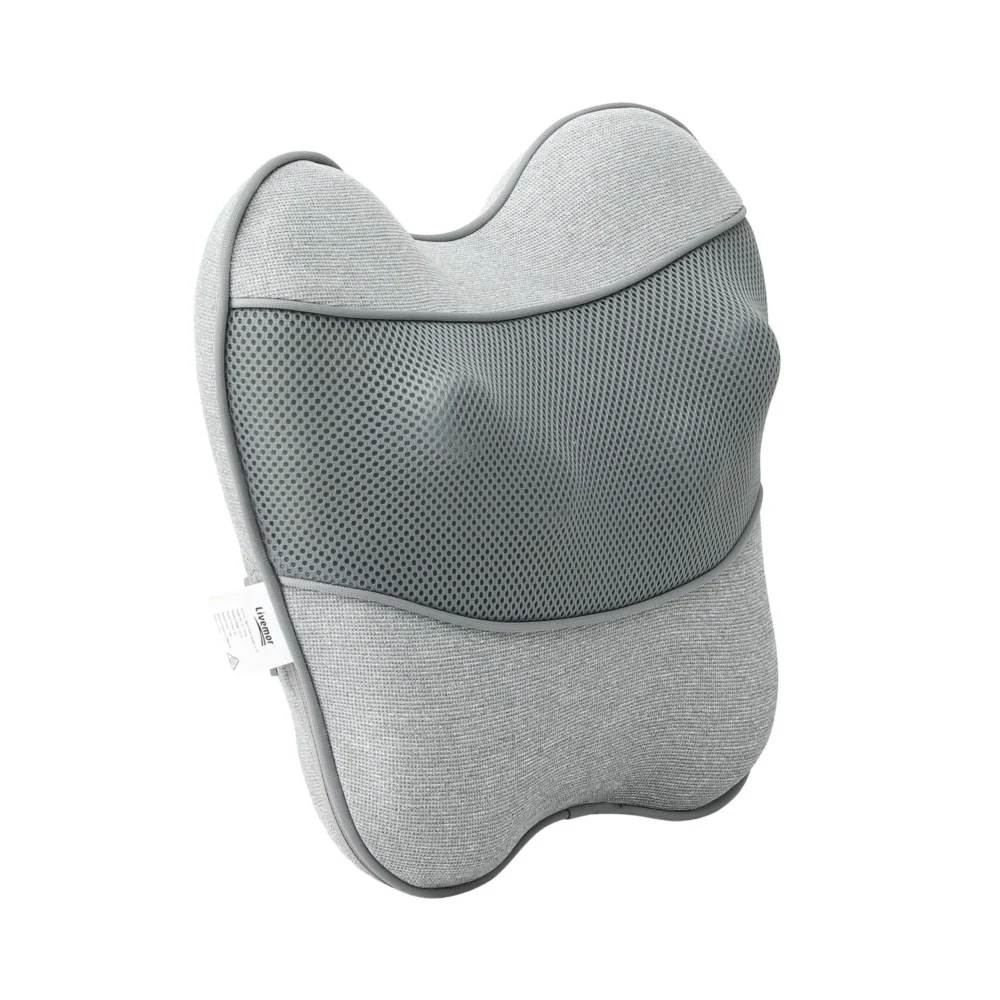 Livemor Back Massager w/ Heat, USB Neck & Shoulder Massage Pillow, 3-Speed