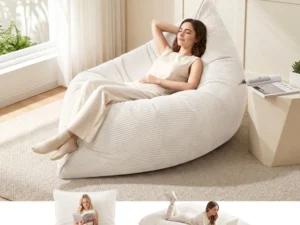 Artiss 3 in 1 Bean Bag Chair Cover (No Filler) Convertible Bean Bag for Adults
