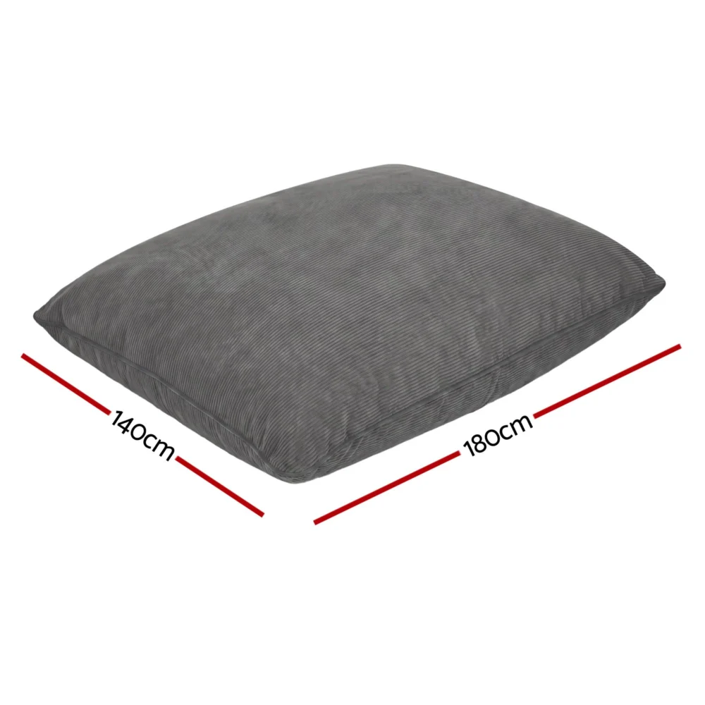 Artiss 3 in 1 Bean Bag Chair Cover (No Filler) Convertible Bean Bag for Adults