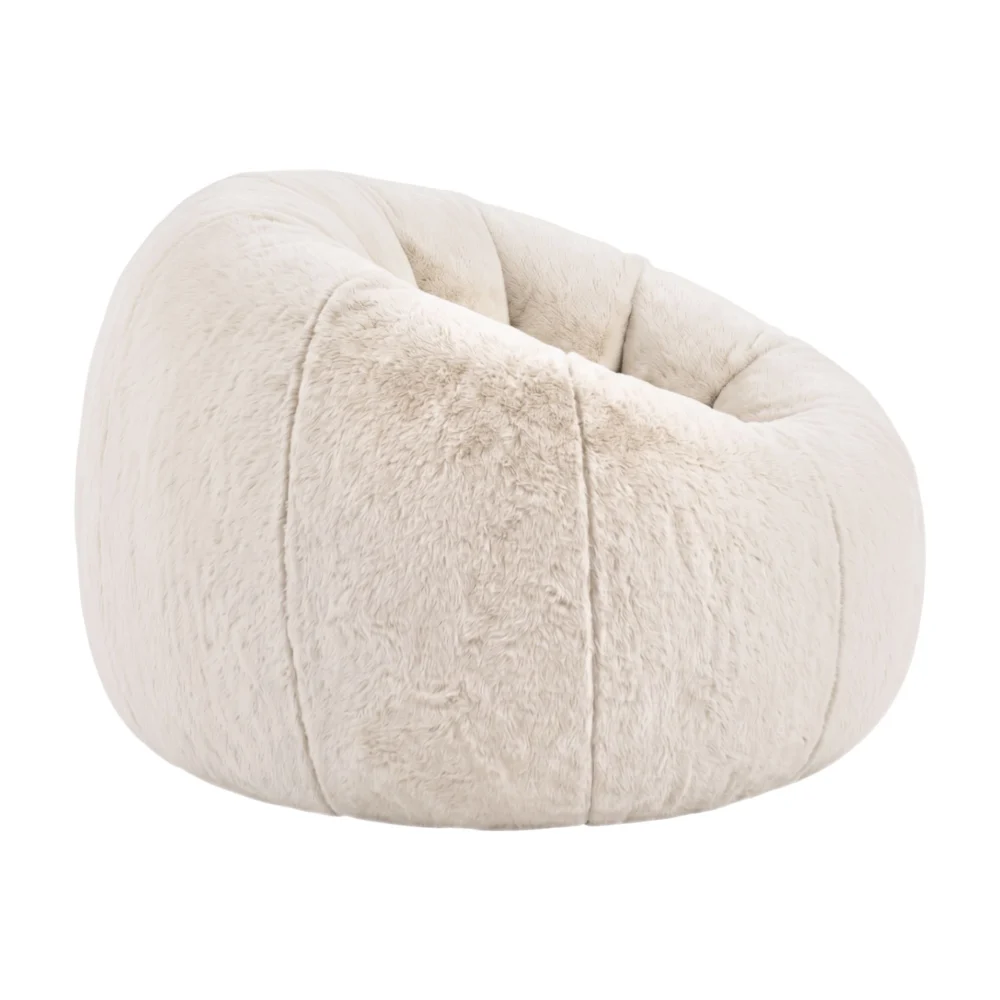 Artiss Bean Bag Chair Cover (No Filler) Soft Faux Fur Beanbag Cover Large Round