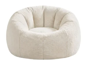 Artiss Bean Bag Chair Cover (No Filler) Soft Faux Fur Beanbag Cover Large Round