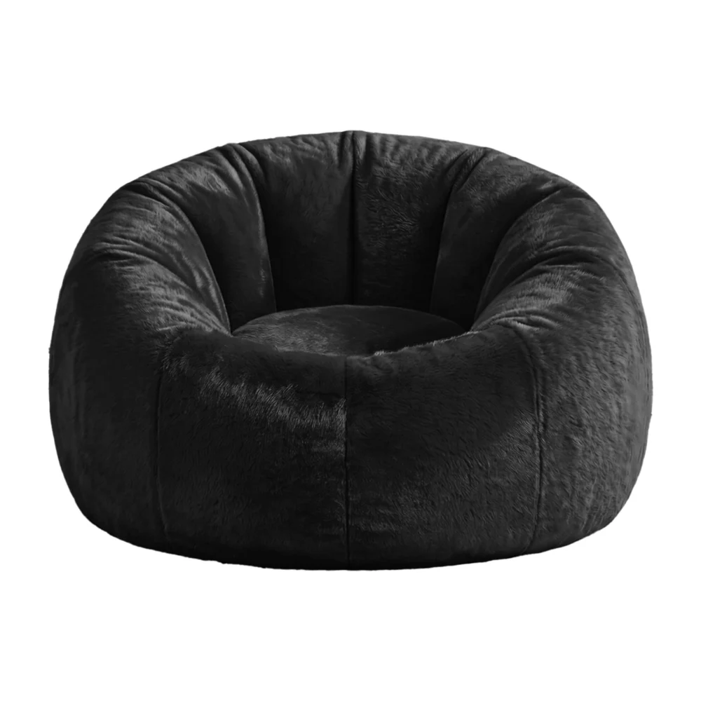 Artiss Bean Bag Chair Cover (No Filler) Soft Faux Fur Beanbag Cover Large Round