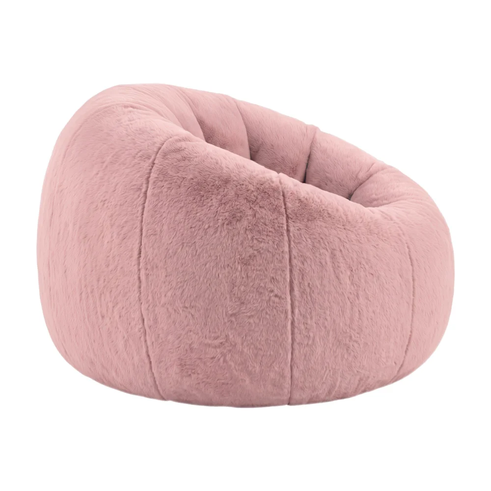 Artiss Bean Bag Chair Cover (No Filler) Soft Faux Fur Beanbag Cover Large Round