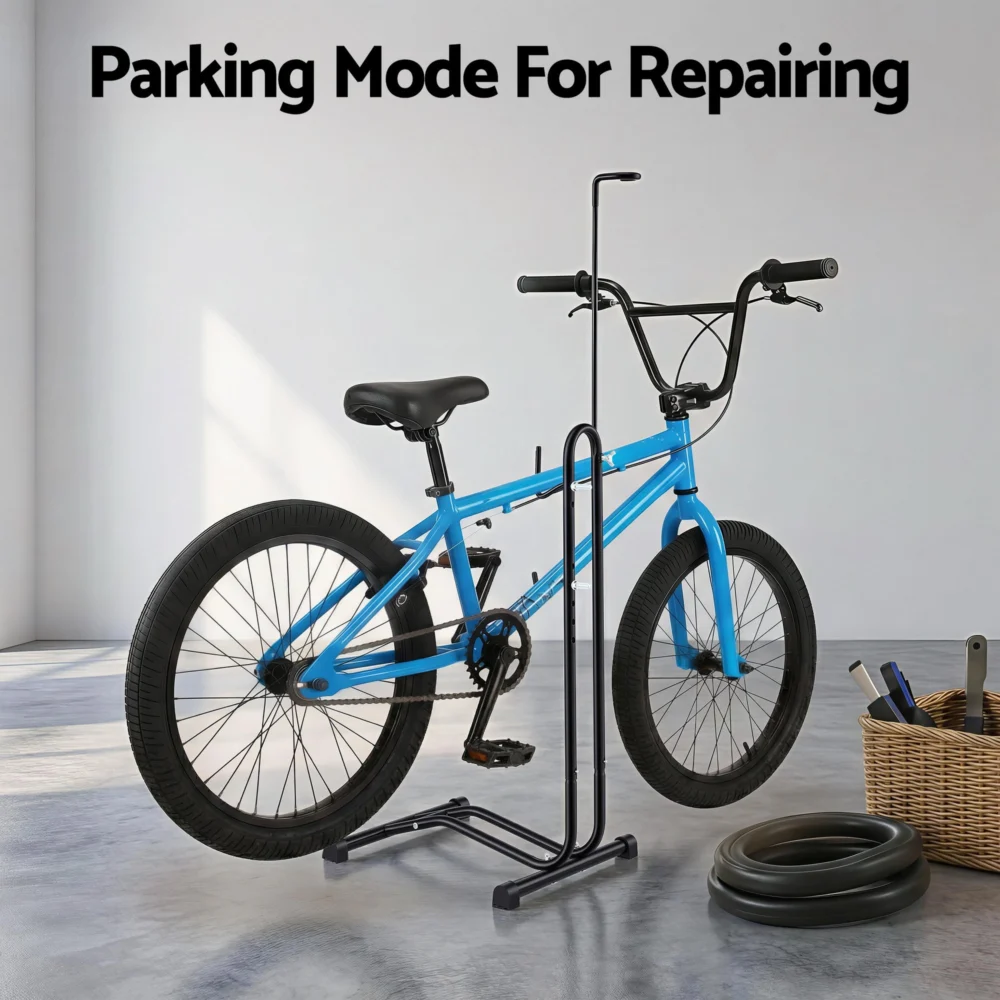 Weisshorn 4-in-1 Bike Parking Stand Vertical Floor Storage Rack for 24"-27.5"