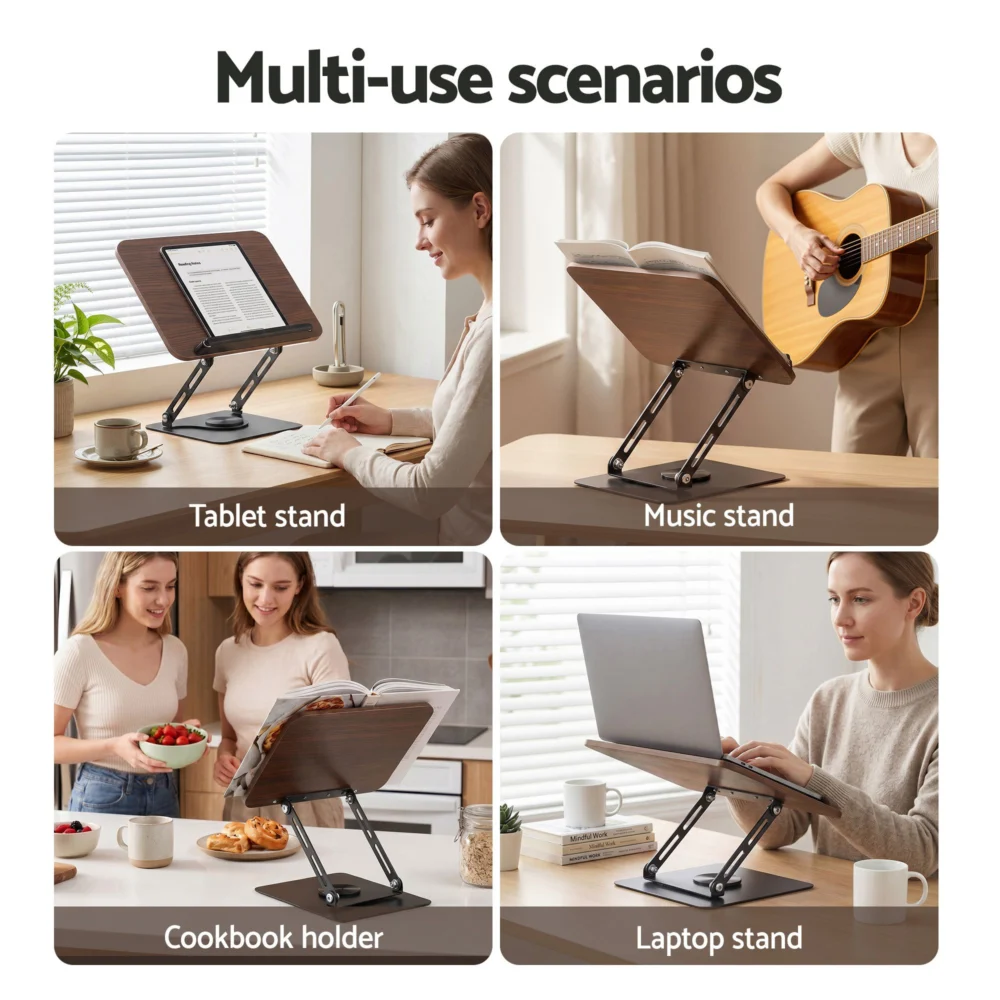 Artiss Book Stand Adjustable Book Holder Foldable Reading Rest Rack w/ 360