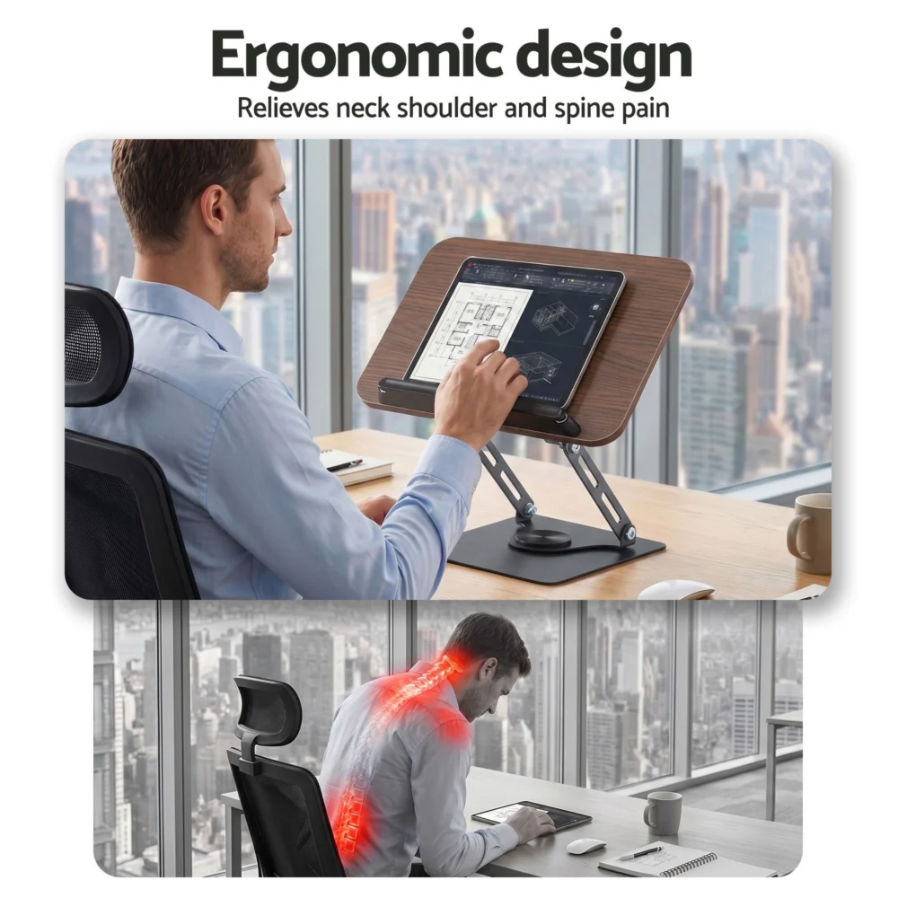 Artiss Book Stand Adjustable Book Holder Foldable Reading Rest Rack w/ 360