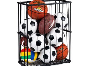 Everfit Ball Storage Rack Elastic Rope Ball Rack Wall Mounted & Floor Organizer