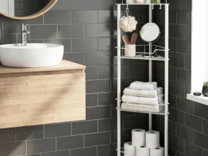 Artiss 4 Tier Floor Standing Corner Shower Caddy Bathroom Organizer White