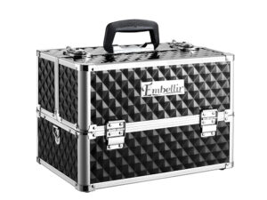 Embellir Portable Cosmetic Beauty Makeup Case - Diamond Black