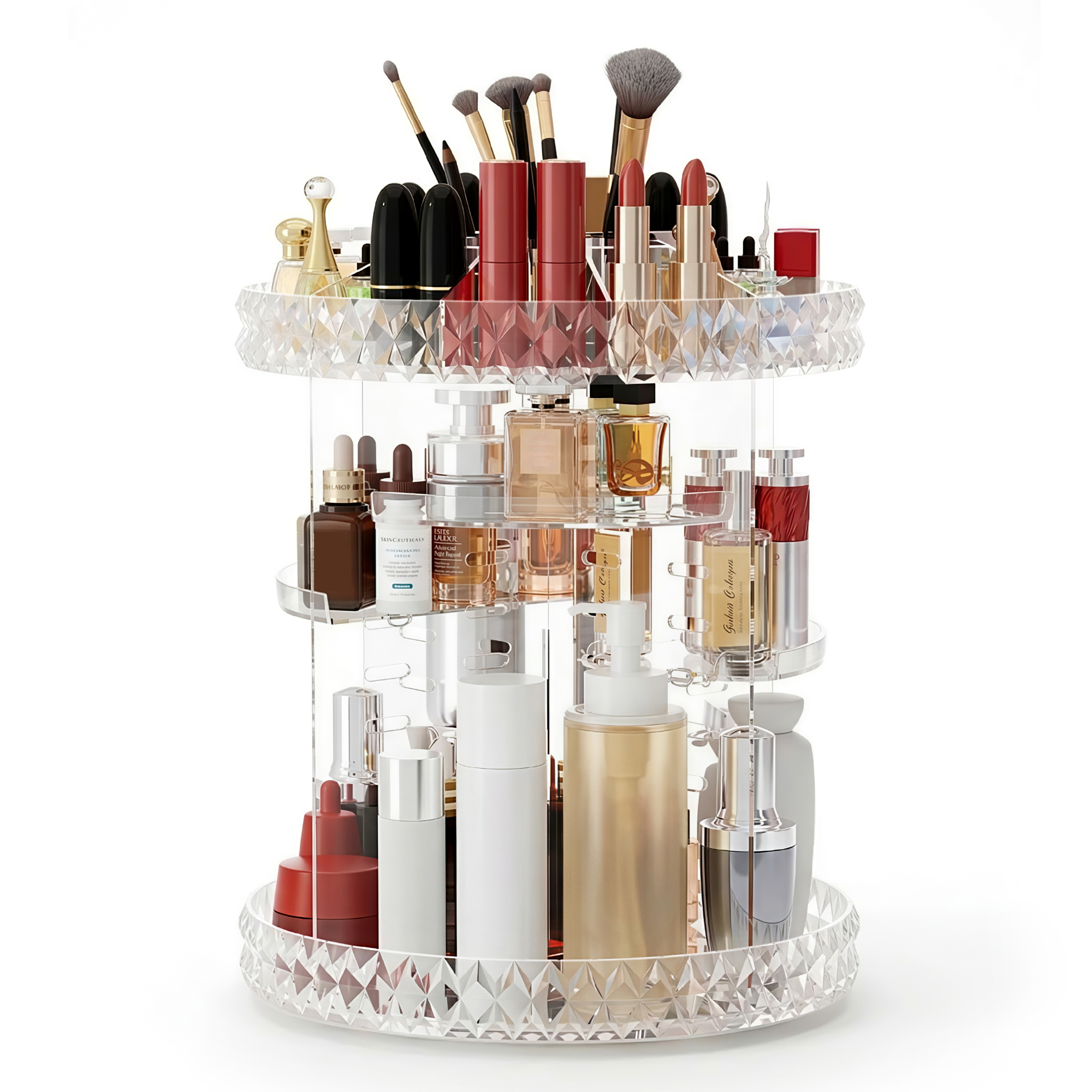 Embellir Makeup Organizer Acrylic Rotating Cosmetic Organizer Storage Display