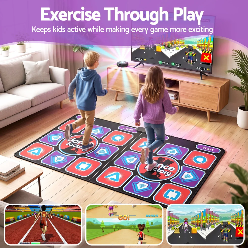Keezi HDMI Dance Mat 2 Player for Kids & Adults w/ AR Camera Electronic Dance