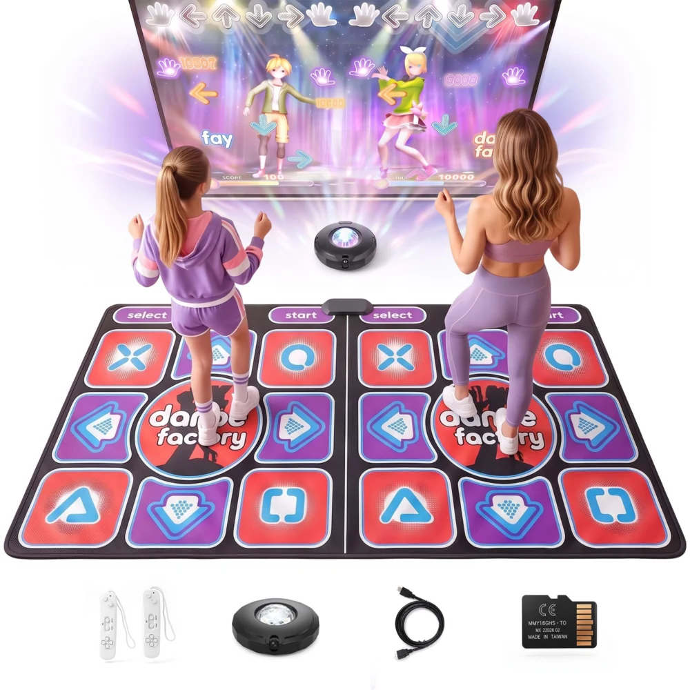 Keezi HDMI Dance Mat 2 Player for Kids & Adults w/ AR Camera Electronic Dance