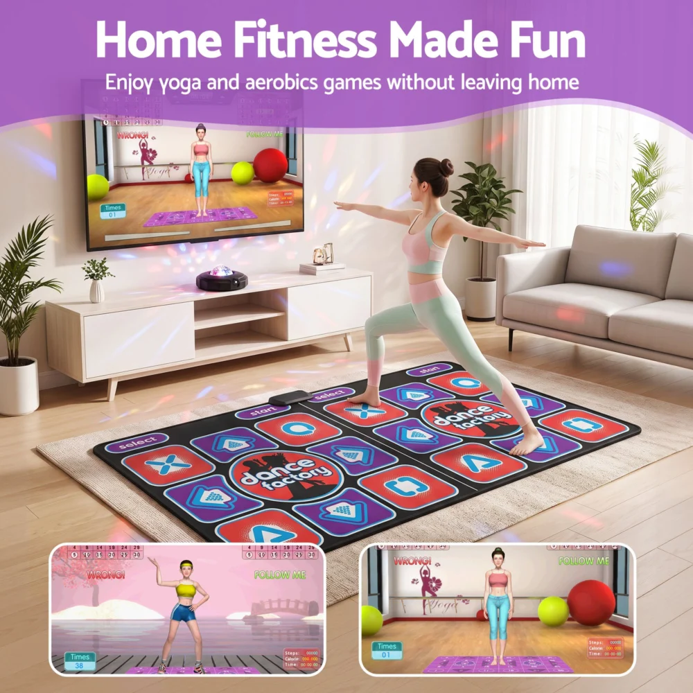 Keezi HDMI Dance Mat 2 Player for Kids & Adults w/ AR Camera Electronic Dance