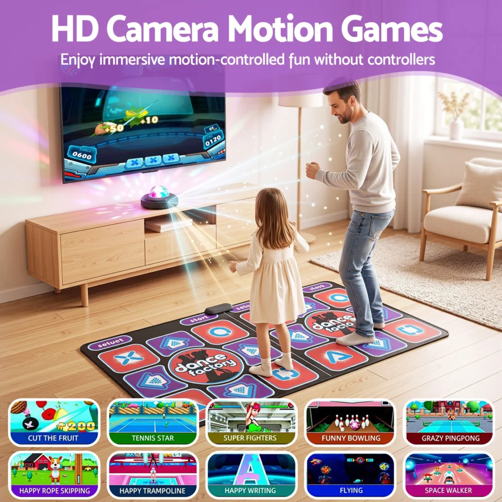 Keezi HDMI Dance Mat 2 Player for Kids & Adults w/ AR Camera Electronic Dance