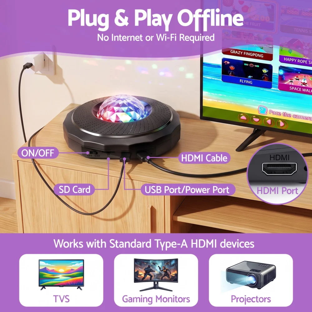 Keezi HDMI Dance Mat 2 Player for Kids & Adults w/ AR Camera Electronic Dance