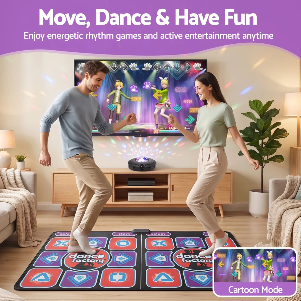 Keezi HDMI Dance Mat 2 Player for Kids & Adults w/ AR Camera Electronic Dance