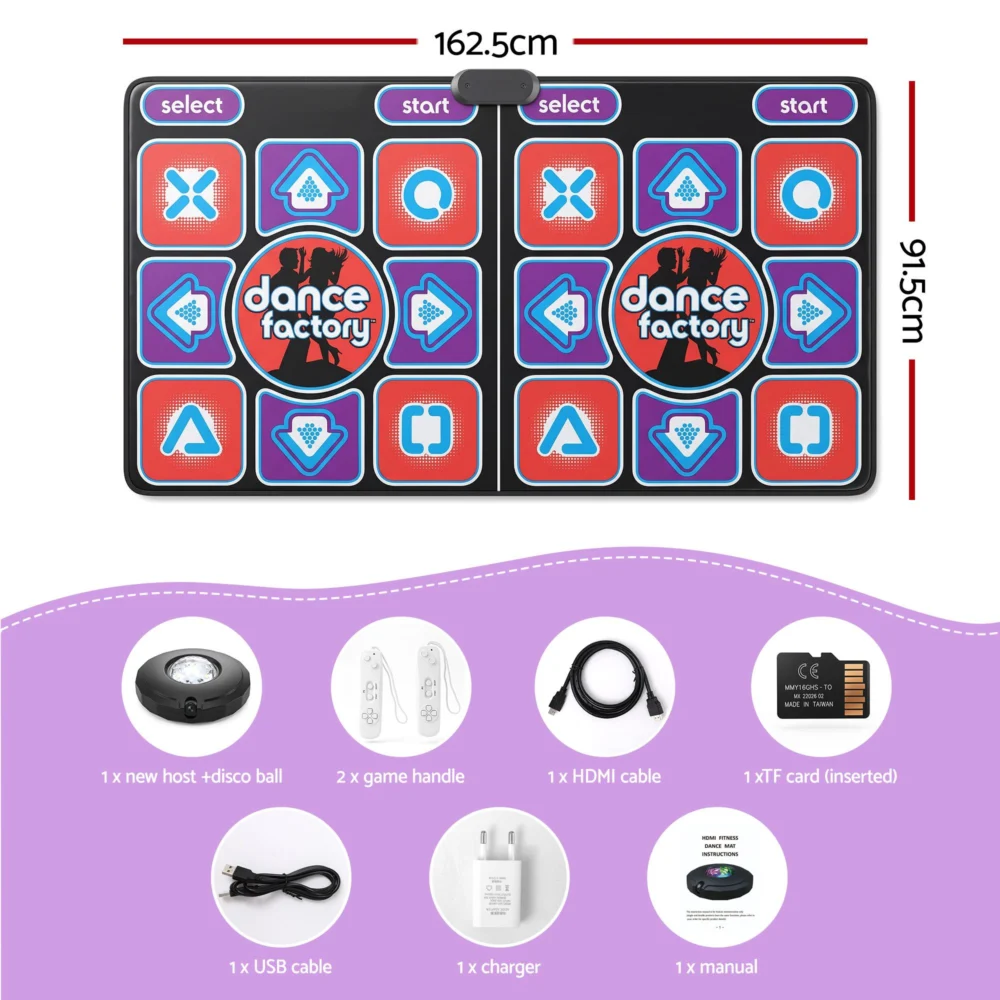 Keezi HDMI Dance Mat 2 Player for Kids & Adults w/ AR Camera Electronic Dance