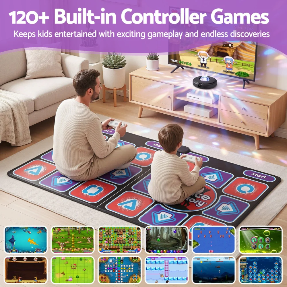 Keezi HDMI Dance Mat 2 Player for Kids & Adults w/ AR Camera Electronic Dance
