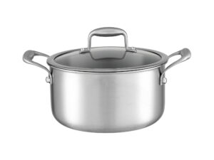 5-Star Chef 4.5L 24cm Stainless Steel Dutch Oven Pot w/ Lid & Stay-Cool Handle
