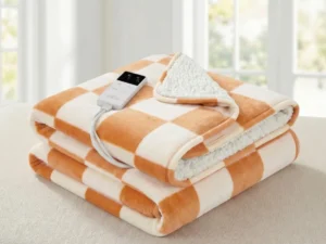 Giselle Electric Throw Rug Dual Side Fleece Flannel Heated Blanket Yellow