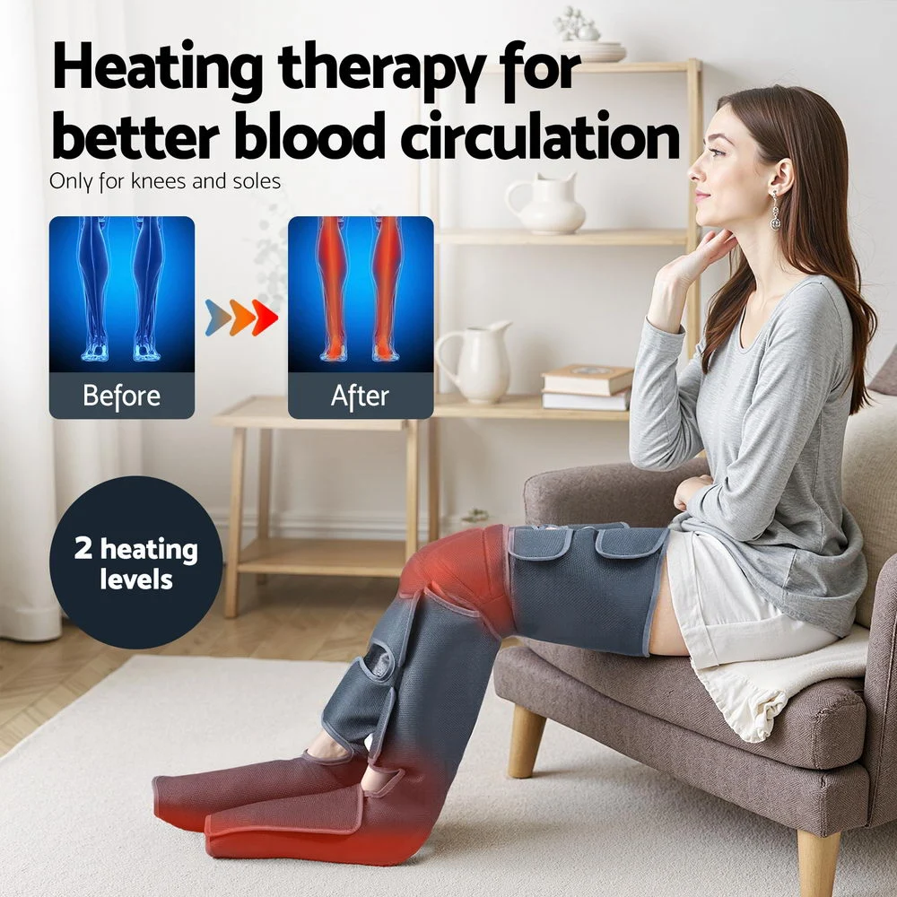 Livemor Foot Massager Leg Knee Massager w/ Air Compression 3 Massage Modes
