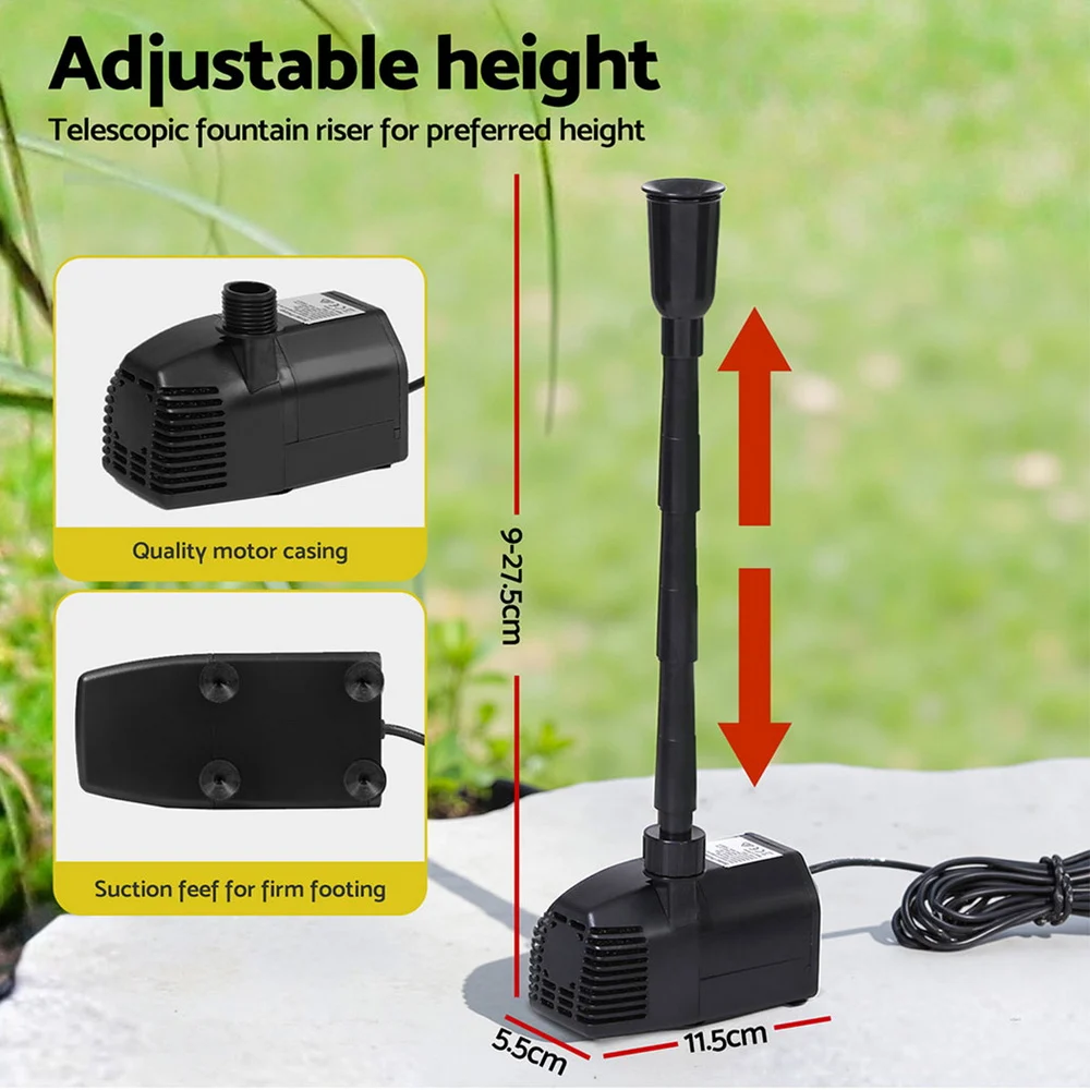 Gardeon Solar Pond Pump Submersible Water Fountain Kit with 2 Panels 1600L/H