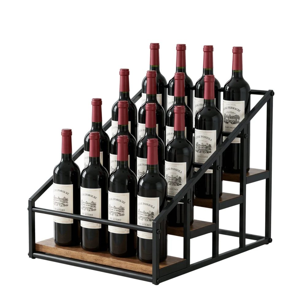 Artiss 4-Tier Wine Rack Tabletop Countertop Wine Bottle Holder 16 Bottles