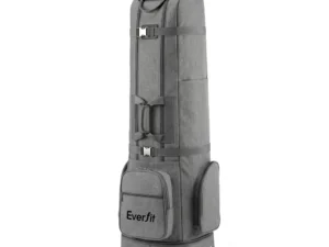 Everfit Golf Travel Bag Flight Cover Foldable Soft Case Wheels Grey