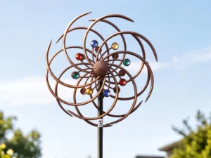 Gardeon Garden Windmill Metal Wind Spinner Double Layer 190cm Bronze