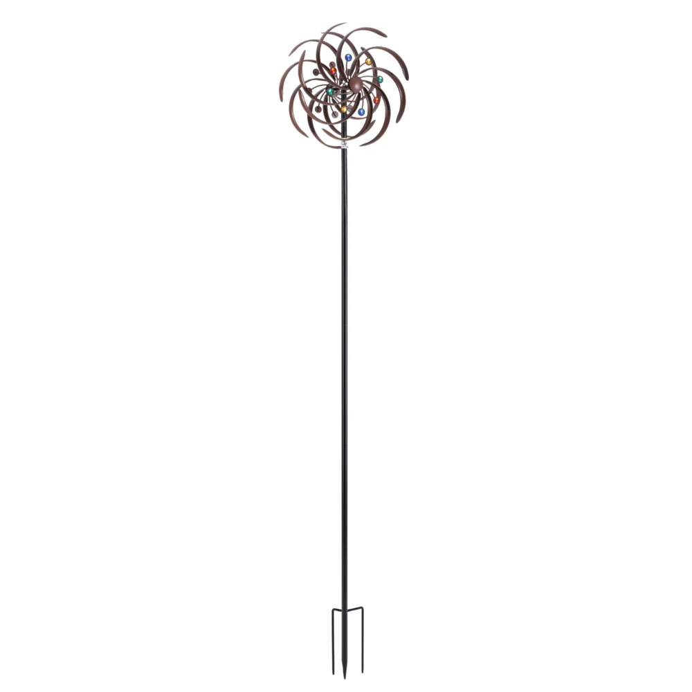Gardeon Garden Windmill Metal Wind Spinner Double Layer 190cm Bronze