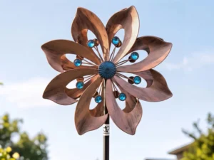 Gardeon Garden Windmill Double Layer Metal Wind Spinner 190cm Bronze