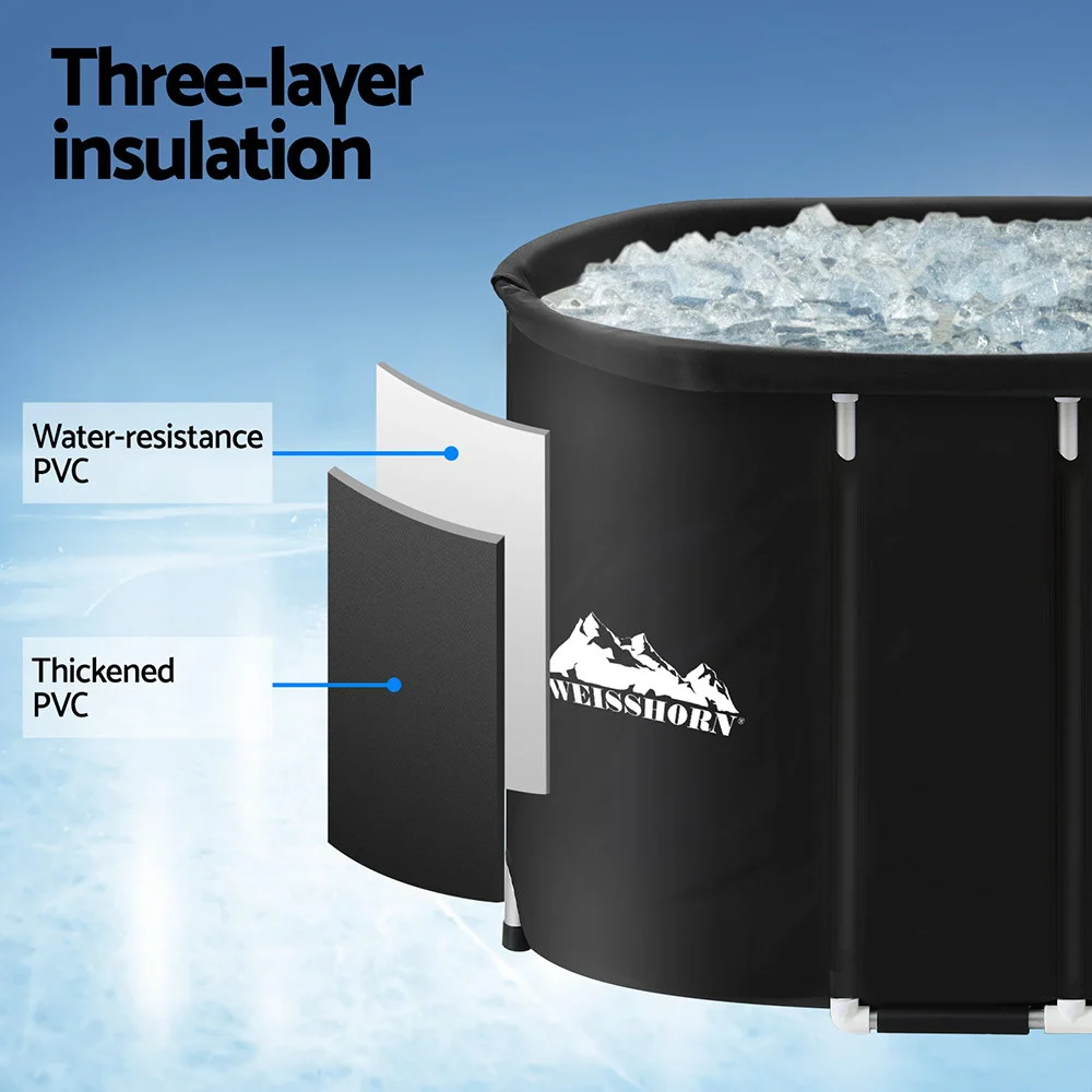Weisshorn Portable Ice Bath Tub 120x70X70CM Inflatable Cold Water Folding
