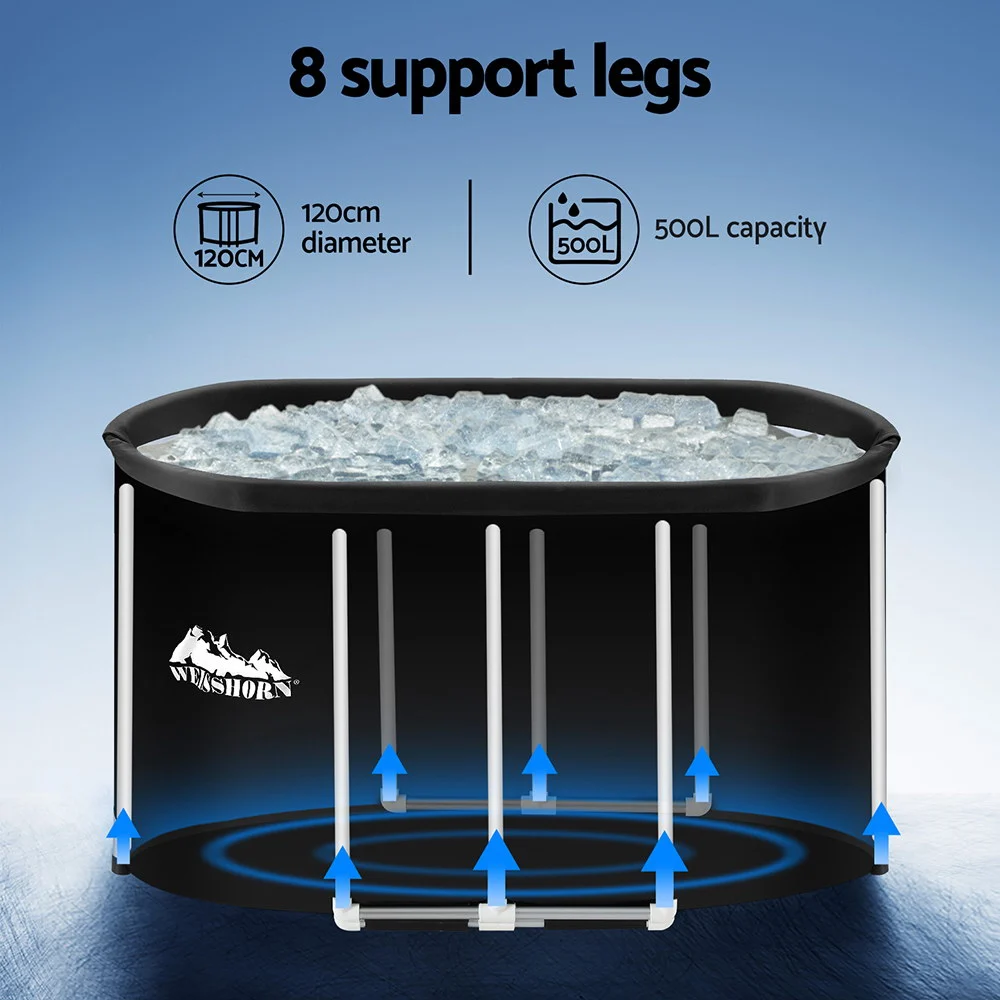 Weisshorn Portable Ice Bath Tub 120x70X70CM Inflatable Cold Water Folding