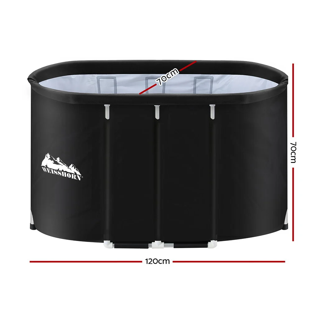 Weisshorn Portable Ice Bath Tub 120x70X70CM Inflatable Cold Water Folding