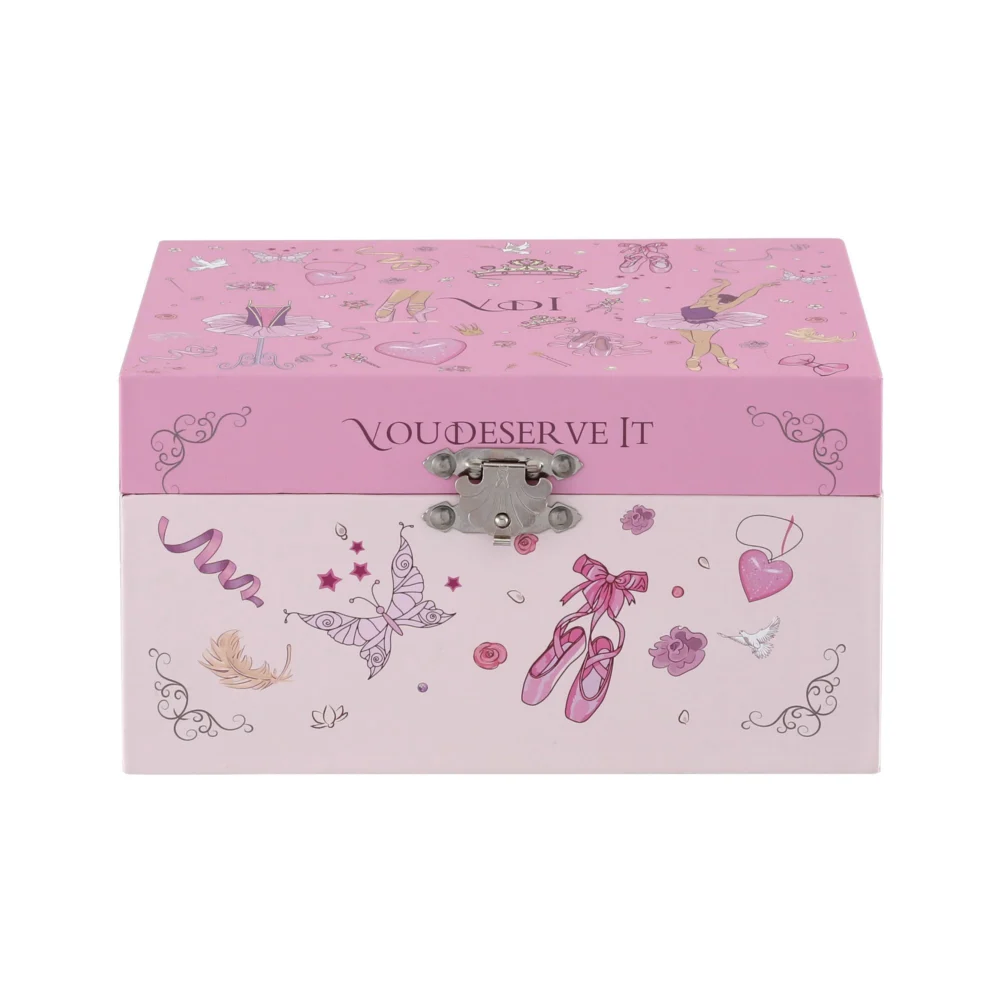 Keezi Kids Jewellery Box Organiser for Girls Kids Music Box Princess Pink